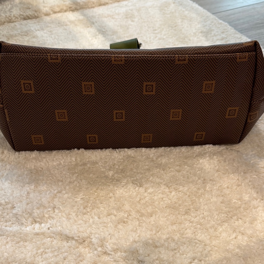 Chic Brown and Green Tote Bag - Picture 3 of 4